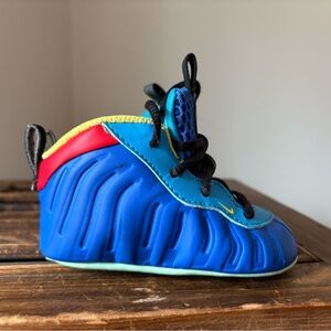 Nike Little Posite One Blue & Red Sneaker Crib Soft Shoes